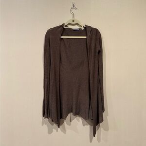 Acrobat Brown Open Front Cardigan Sweater